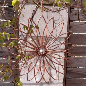 Patina look hanger flower garden decoration metal rust decoration patina garden decoration