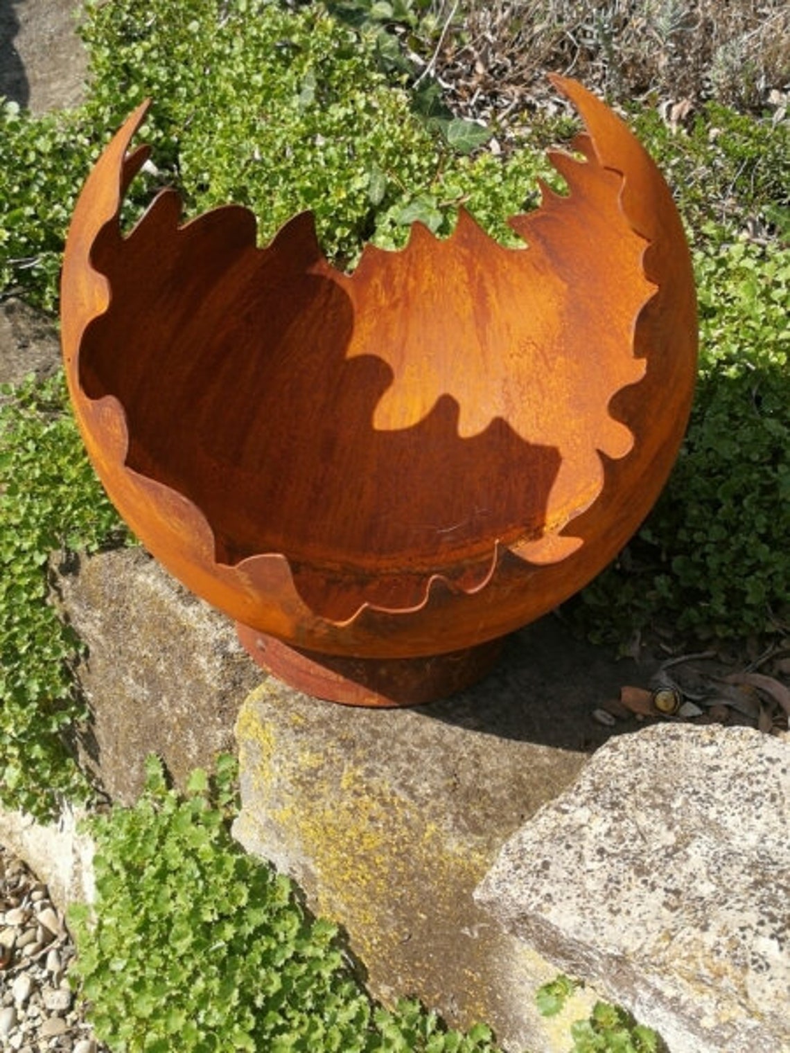 Edelrost Feuerkugel Gartendeko Rost Metall Rostdeko Etsy