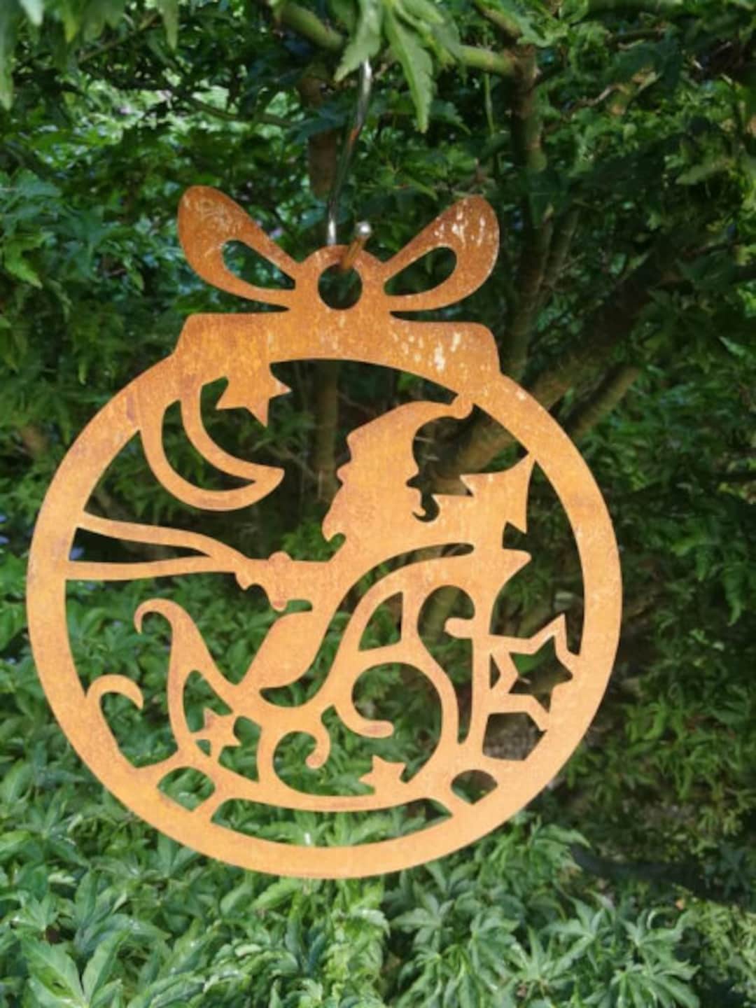 Boule de sapin de Noël patinée Père Noël avec traîneau Etsy France