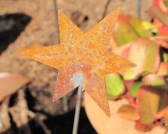 Edelrost Garden Plug Star, Small Garden Decoration Rust Winter Christmas Christmas