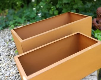 Set di 2 vasi per piante in stile ruggine nobile, decorazione da giardino, cesto per piante, fiori, fioriera, vaso per piante