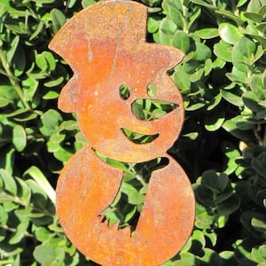 Edelrost Gartenstecker Schneemann Gartendeko Rost Winter Weihnachten Christmas