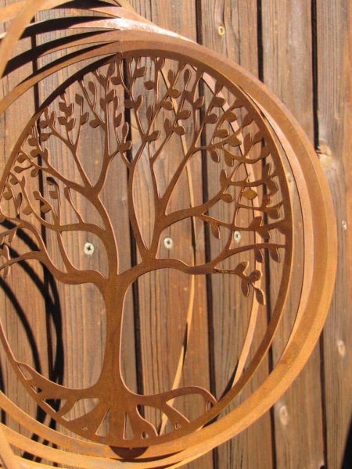 Edelrost Windspiel Lebensbaum Gartendeko Rost Gartendekoration Etsy