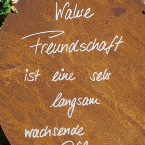 Stainless Rust Plaque friendship Rust Sign Metal Etsy