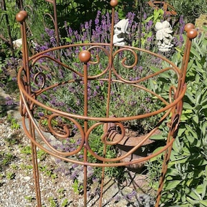 Supporto per piante Sandra in metallo arrugginito, set da 2 pezzi