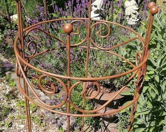 Supporto per piante Sandra in metallo arrugginito, set da 2 pezzi