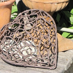 Decorative heart Rokko to open garden decoration rust metal rust decoration metal decoration