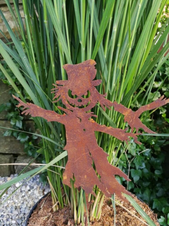 Vogelscheuche Aus Edelrost – Gartenstecker Ca. 120 Cm Hoch, Rustikale Gartendekoration