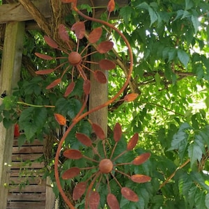 Patina pinwheel spoon with bird garden decoration rust garden decoration rust decoration metal