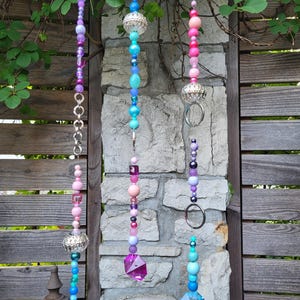 Sonnenfänger "Orient-Dreamtime", mit Silberkugeln Boho Fenster Aufhänger, Suncatcher, Boho Mobile