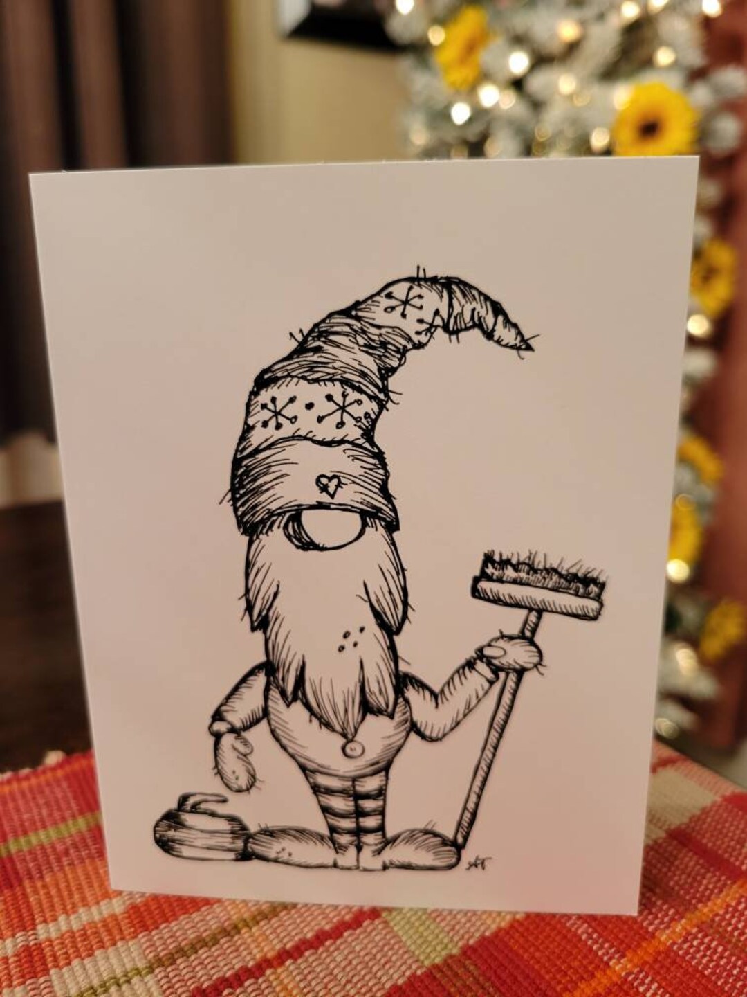 Curling Gnome 10pack Folded Note Cards Etsy