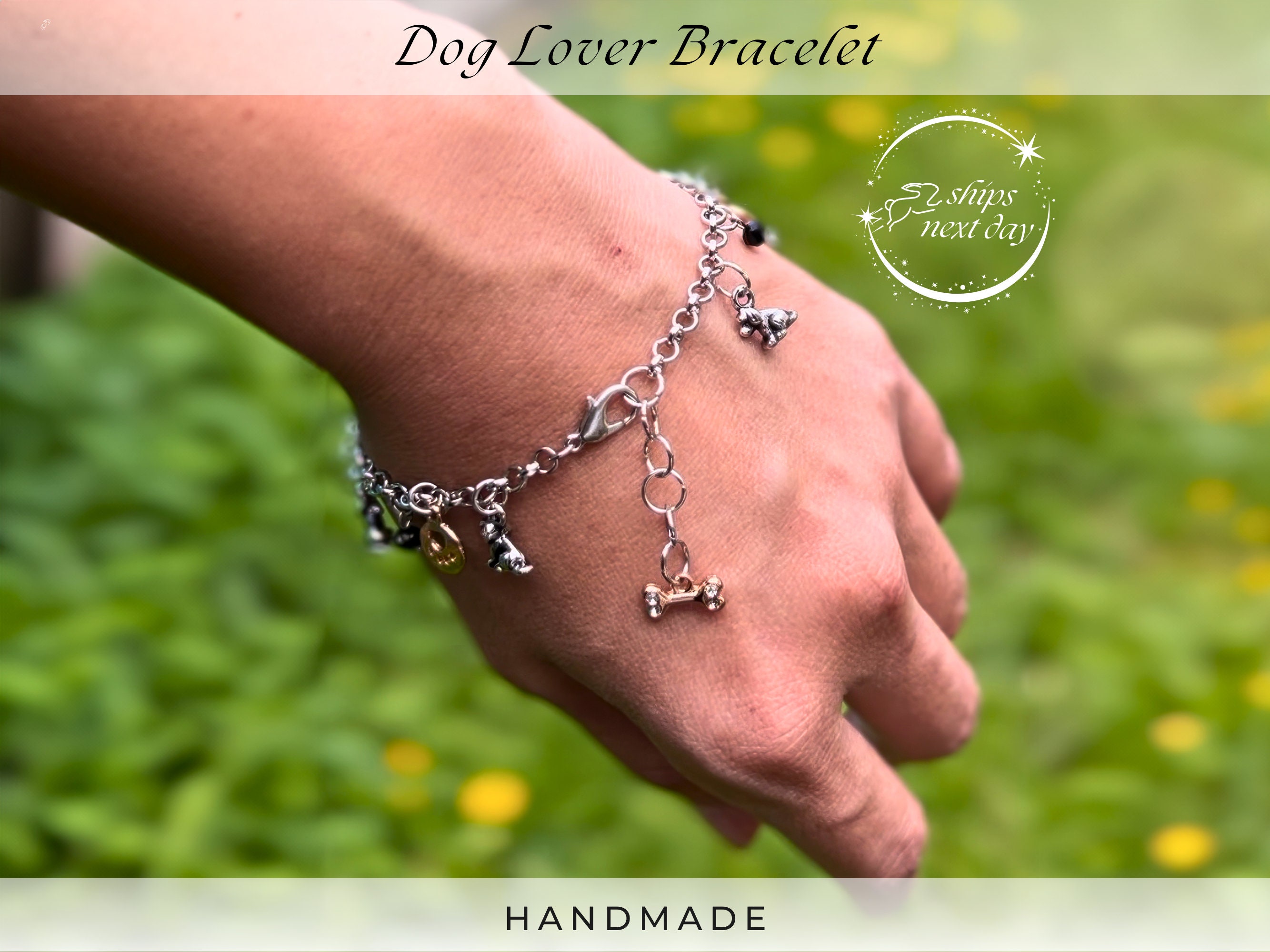 Dog mom charm bracelet deals