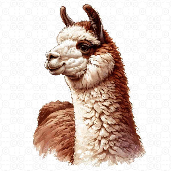 Llama Clipart, Cute Llama Clipart Bundle, 10 High-Quality 300dpi digital clipart, Animal Art, Printables, Commercial Use, Digital Download