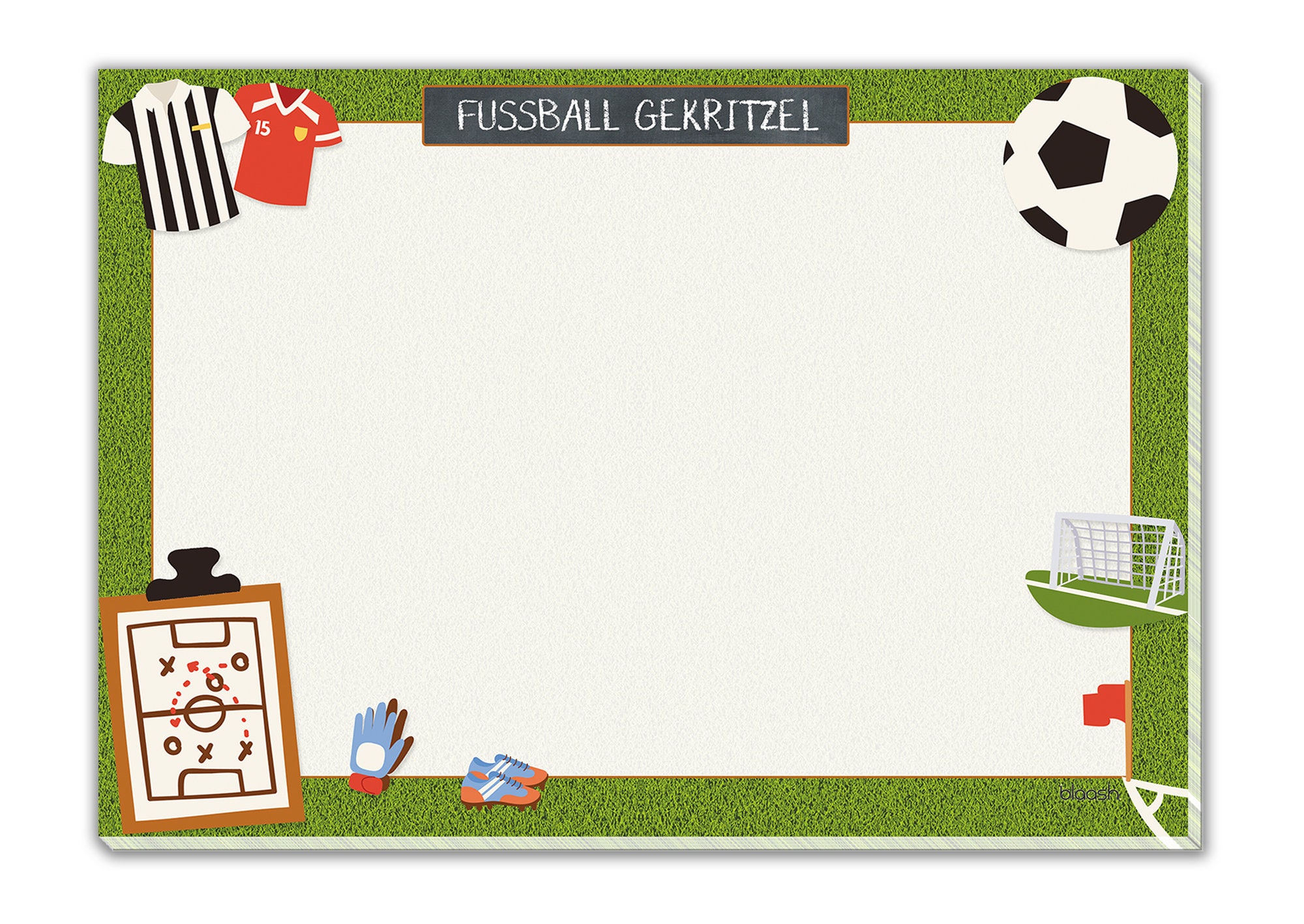 Fußball Schreibtischunterlage aus Papier für KinderDIN A225 Blatt 