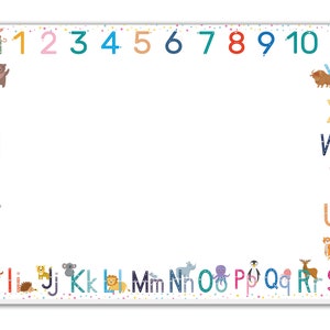 Desk pad paper children Table mat DIN A2 25 sheet pad Desk pad for notes and to-dos ABC image 1