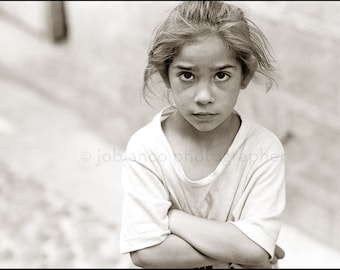 Toledo Spain poor female child portrait portraiture street photography digital prints fine art wall hangings