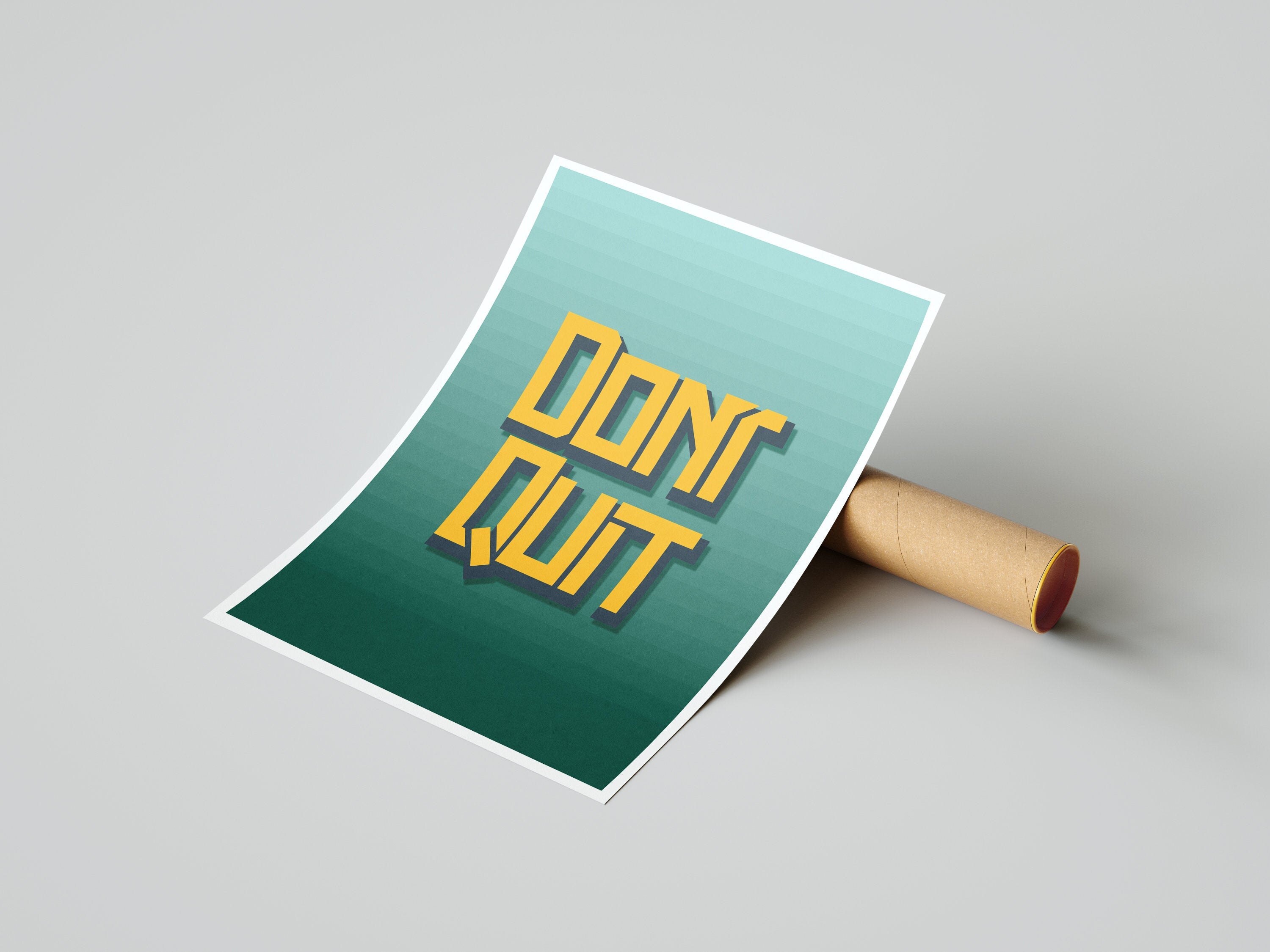 Motivational Poster Don't Quit, Motivational Print - Etsy