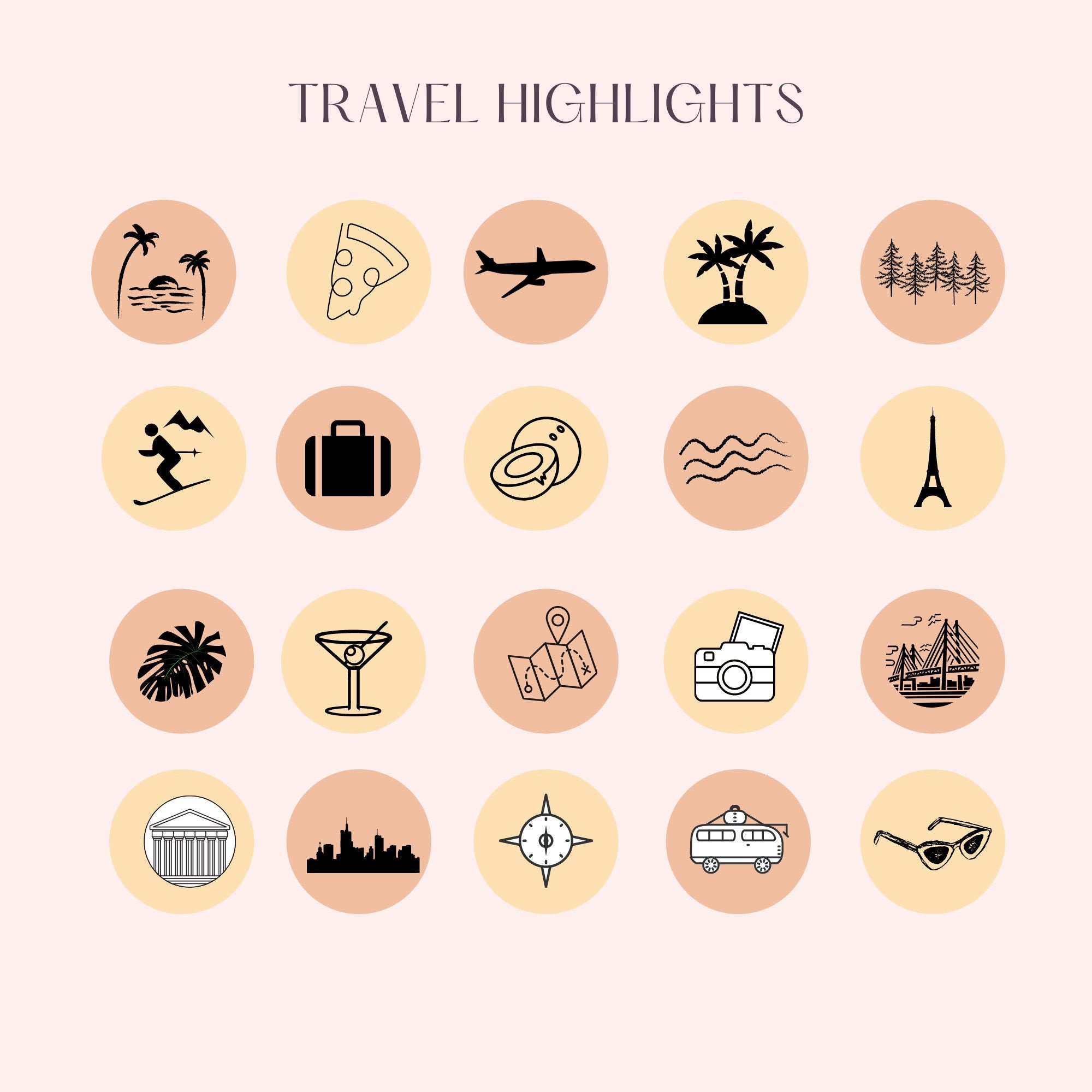 Instagram Highlight Covers Travel Edition (Download Now) - Etsy UK