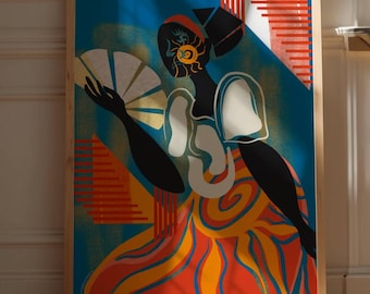 Filipino Woman Print Abstract People Art Wall Modern Abstract Filipino Art for Modern Bedroom Philippines Canvas Wall art home decor