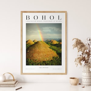 Bohol Filipino Art Travel Vintage Print inspired by Matisse, Philippines Art Travel Poster, Philippine boho printable wall art, Retro art