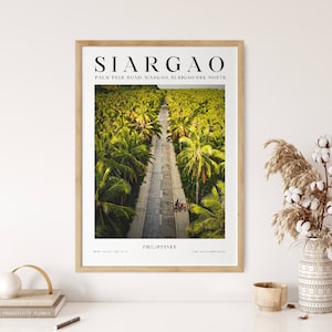 Siargao Filipino Art Travel Vintage Print inspired by Matisse, Philippines Art Travel Poster, Philippine boho printable wall art, Retro art
