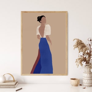 Arte boho de mulher filipina, pôster das Filipinas, arte filipina, arte asiática, arte minimalista feminina, pôster de arte de parede retrô, arte de parede de moda