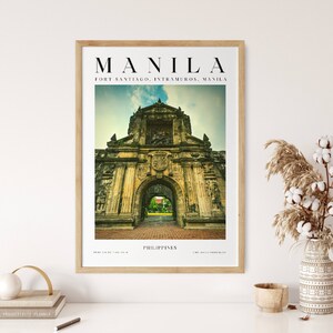 Manila Filipino Art Travel Vintage Print inspired by Matisse, Philippines Art Travel Poster, Philippine boho printable wall art, Retro art