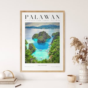 Palawan Filipino Art Travel Vintage Print inspired by Matisse, Philippines Art Travel Poster, Philippine boho printable wall art, Retro art