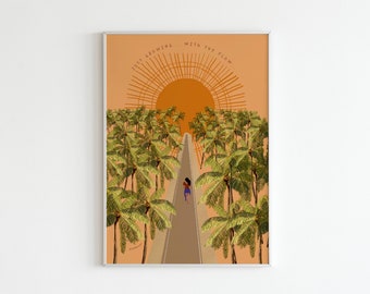 Siargao Filipino Self Care Printable Feminist Wall Art, Filipino Art perfect for a living room art, Philippines wall art, self love print