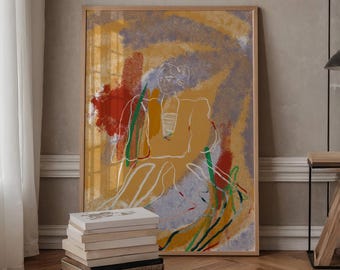 Sun Woman Modern Large Abstract People Art Wall Decor Contemporary Filipino Illustration Print Art Minimalist Print Filipino Boho Wall Decor