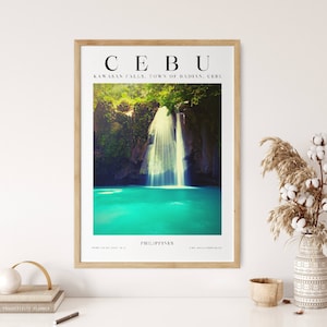 Cebu Filipino Art Travel Vintage Print inspired by Matisse, Philippines Art Travel Poster, Philippine boho printable wall art, Retro art