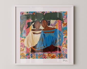 Limited Edition Filipino Art Print – Si Mari at Tes, Modern Woman (Digital Download)
