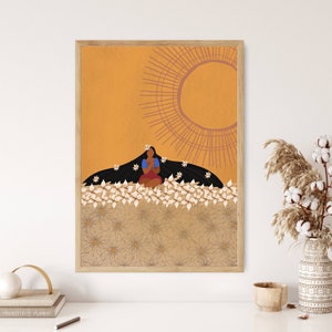 Philippinische feministische Wandkunst, weibliche Frau Boho-Kunst perfekt für eine Wohnzimmerkunst, Philippinen-Modewandkunst ist ein schönes Dekor über dem Bett
