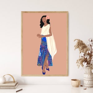 Filipino Feminist Wall Art, Female woman boho art, female form art, Philippines poster, printable face wall art, fashion wall art, retro art