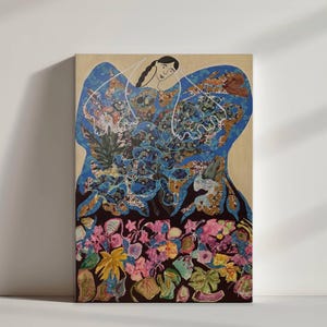 Modern Contemporary Filipina Wall Art  Lady Bottle Filipiniana Original Paintings Perfect Modern Filipino Art for your living room