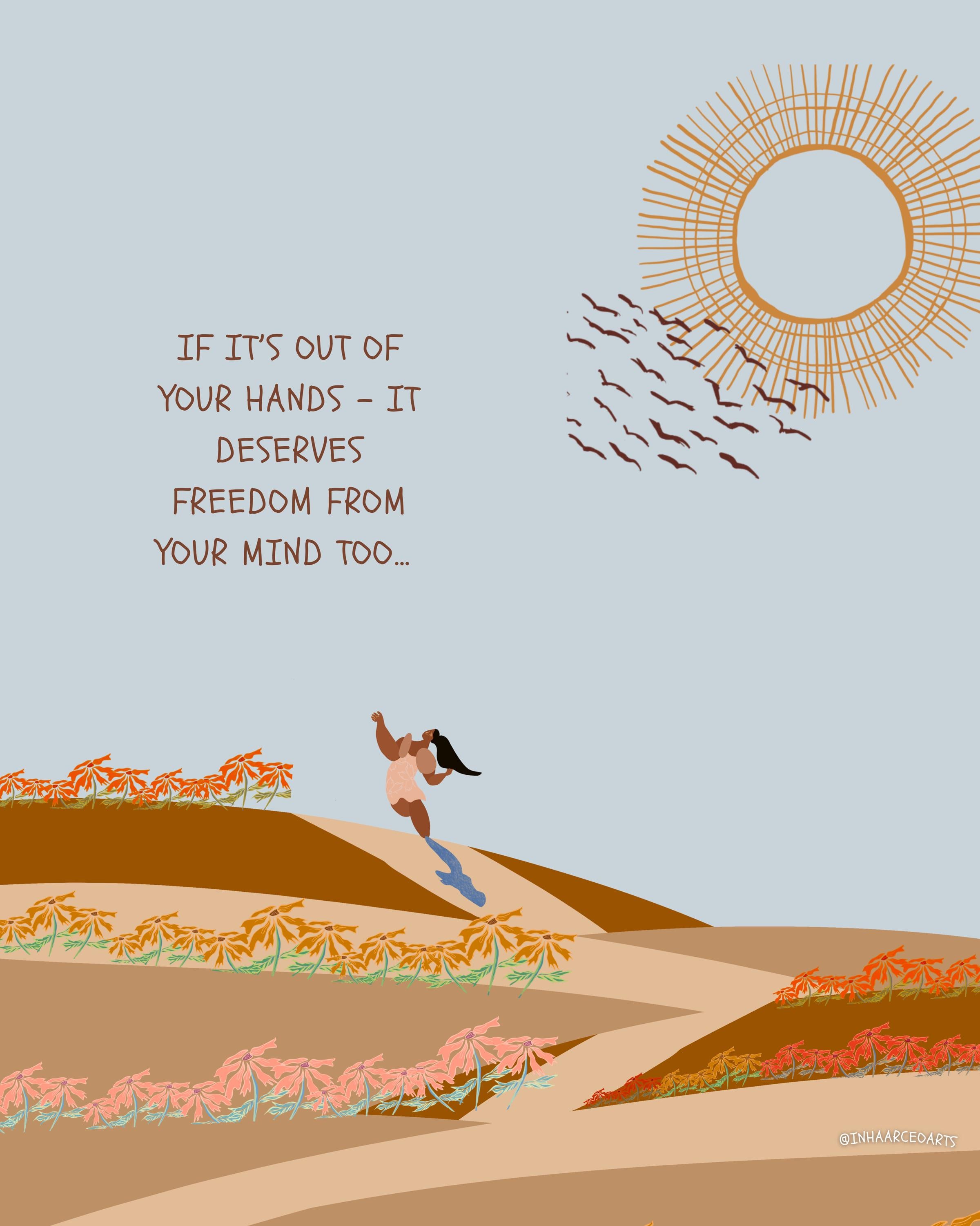 If It's Out of Your Hands, It Deserves Freedom From Your Mind Too Self Care  Printable, Wall Art - Etsy, image size:2400x3000