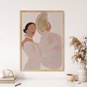 Filipino Feminist Wall Art, Boho female wall art, Filipino Art, Philippines poster, mid century modern wall art, fashion wall art, retro art