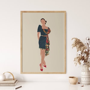 Filipino Feminist Wall Art, Female woman boho art, female form art, Philippines poster, Filipino Art Print, fashion wall art, retro art