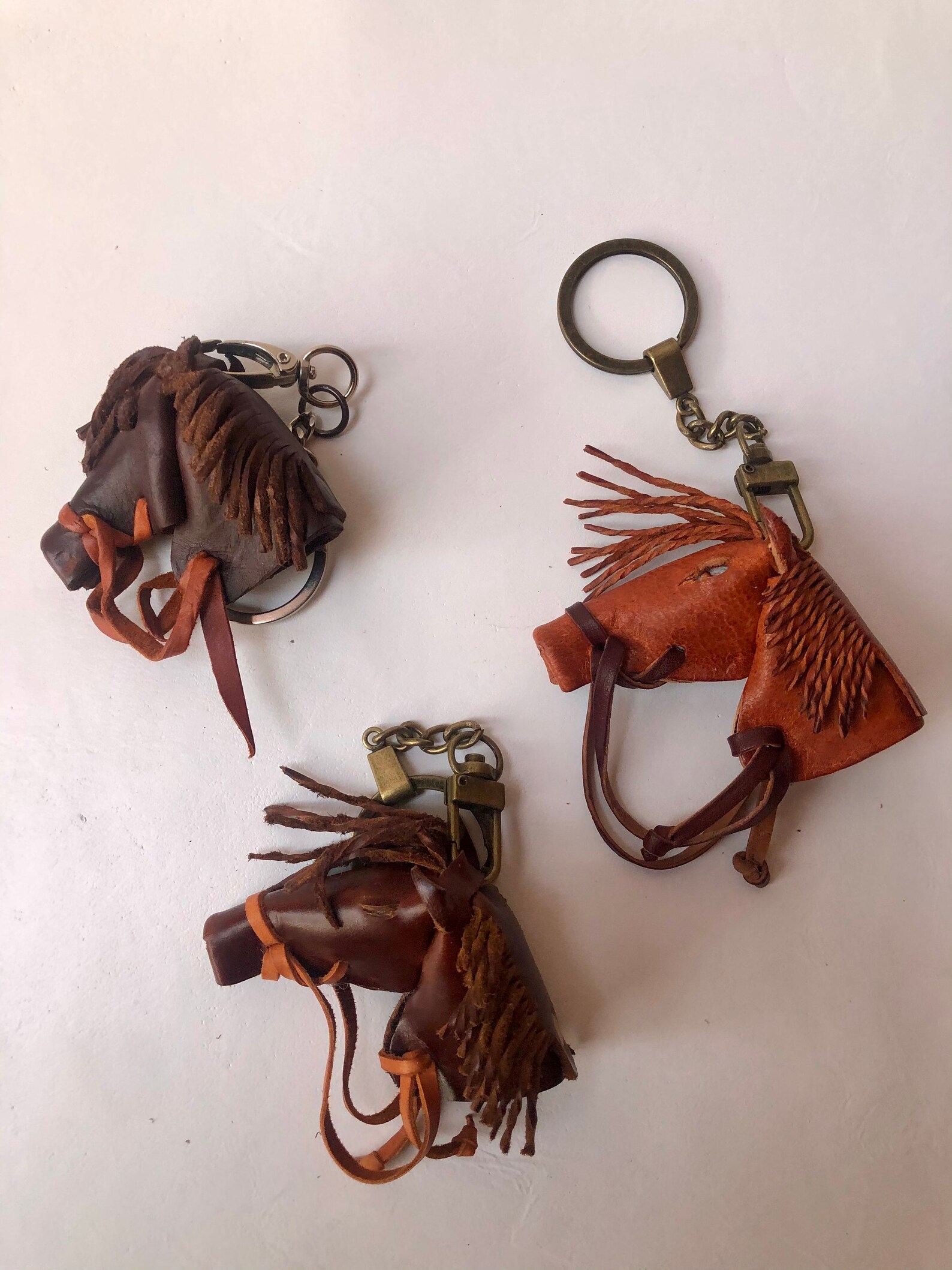 Horse Keychain in leather Etsy