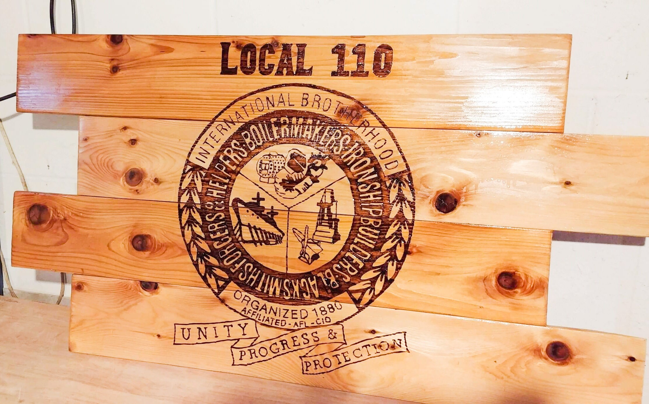 Custom Logo Wood Burned Sign Etsy