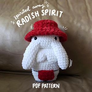 PDF PATTERN Crochet Chunky Radish Spirit Plush