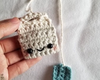 PHYSICAL ITEM Crochet Teabag Bookmark | Custom Teabag