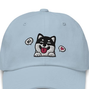Shiba Inu Papa Mütze / Black Shiba Inu Geschenk / Shiba Inu Mama Geschenk / Shiba Inu Liebhaber Geschenk / Shiba Inu Besitzer Geschenk / Süße Shiba Inu bestickte Mütze