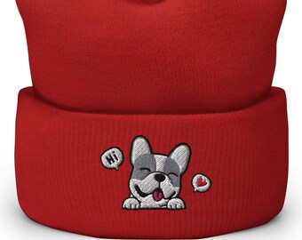 French Bulldog beanie / Frenchie mom gift / Frenchie dad gift / Dog lover gift / Pet lover gift / Frenchie owner gift / Funny Cute Frenchie