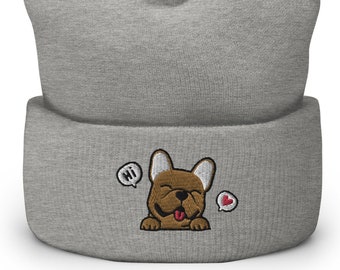 French Bulldog beanie / Frenchie mom gift / Frenchie dad gift / Dog lover gift / Pet lover gift / Frenchie owner gift / Funny Cute Frenchie
