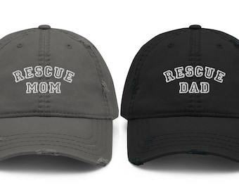 Rescue mom cap / Rescue dad hat / Rescue mama hat / Dog rescue hat / Pet rescue apparel / Adopt pet cap / Dog rescue gift / Animal adoption