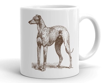 Whippet vintage drawing coffee mug / Whippet dog lover gift / Whippet mom gift / Whippet dad gift / Whippet dog breed / Whippet ceramic mug