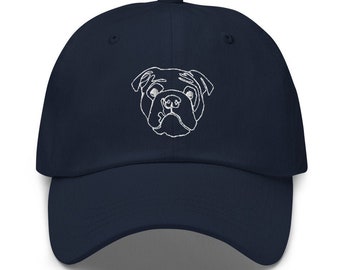 English Bulldog hat / English Bulldog lover gift / English Bulldog mom gift / English Bulldog dad gift / Embroidered baseball hat