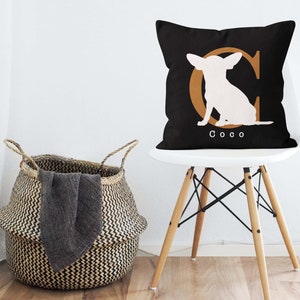 Personalized Chihuahua name pillow / Custom Chihuahua dog lover gift / Chihuahua mom gift / Chihuahua silhouette pillow / Pet memorial gift bild 6