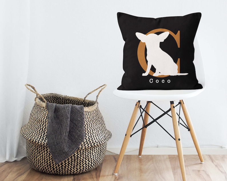 Personalized Chihuahua name pillow / Custom Chihuahua dog lover gift / Chihuahua mom gift / Chihuahua silhouette pillow / Pet memorial gift bild 6